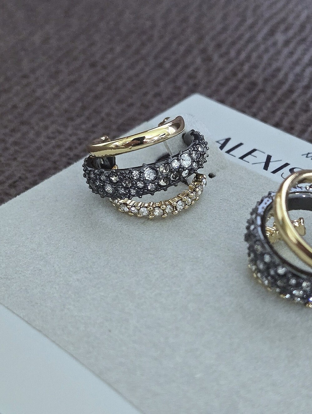 ✨️HP✨️ Alexis Bittar Crystal💎 Orbit 3-Row Hoop Earrings - Picture 6 of 16